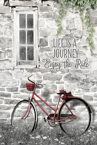 Life is a Journey Black Ornate Wood Framed Art Print with Double Matting by Deiter, Lori