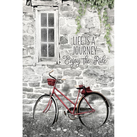 Life is a Journey Black Modern Wood Framed Art Print with Double Matting by Deiter, Lori