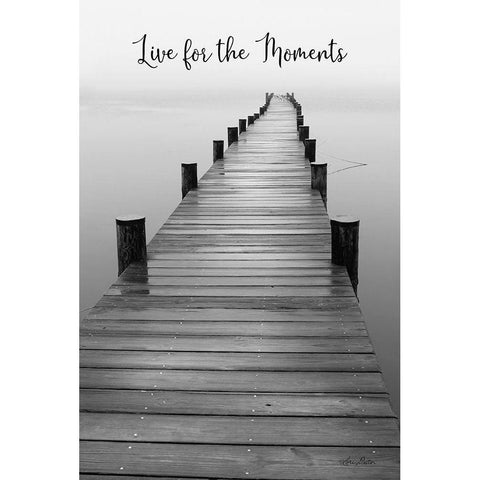 Live for the Moments Black Modern Wood Framed Art Print with Double Matting by Deiter, Lori