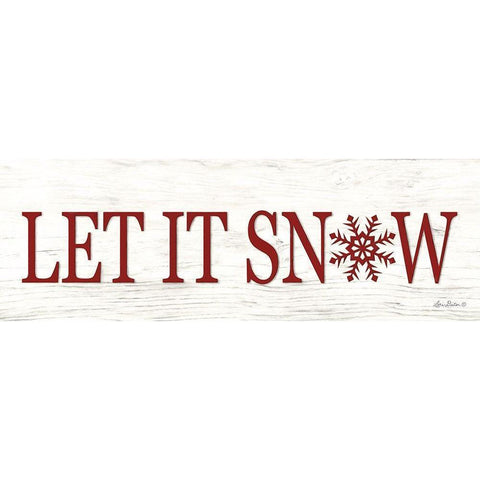 Let It Snow Gold Ornate Wood Framed Art Print with Double Matting by Deiter, Lori