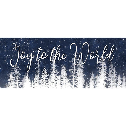 Joy to the World White Modern Wood Framed Art Print by Deiter, Lori