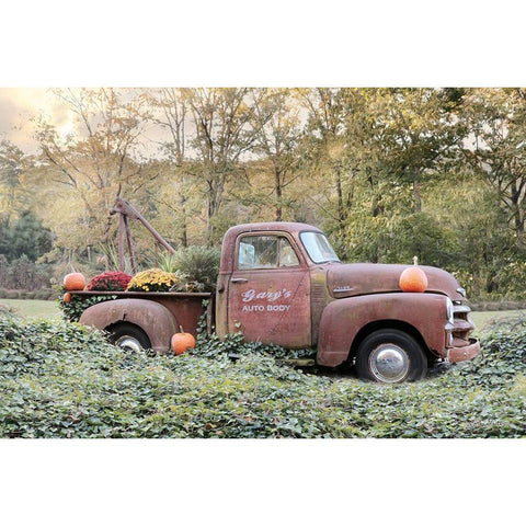 My Wife Borrowed the Truck Gold Ornate Wood Framed Art Print with Double Matting by Deiter, Lori