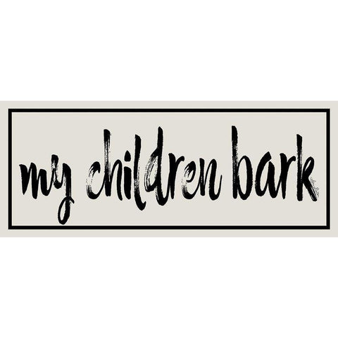 My Children Bark Gold Ornate Wood Framed Art Print with Double Matting by Deiter, Lori