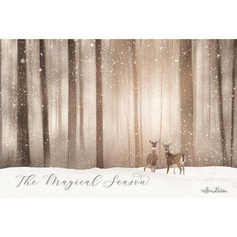 The Magical Season White Modern Wood Framed Art Print by Deiter, Lori