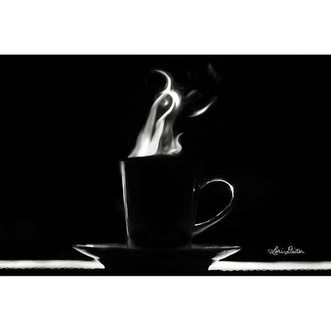 Coffee Time I Black Modern Wood Framed Art Print with Double Matting by Deiter, Lori