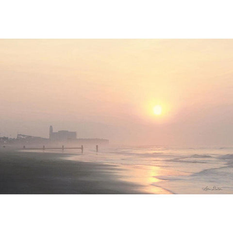 Ocean City Sunrise    White Modern Wood Framed Art Print by Deiter, Lori