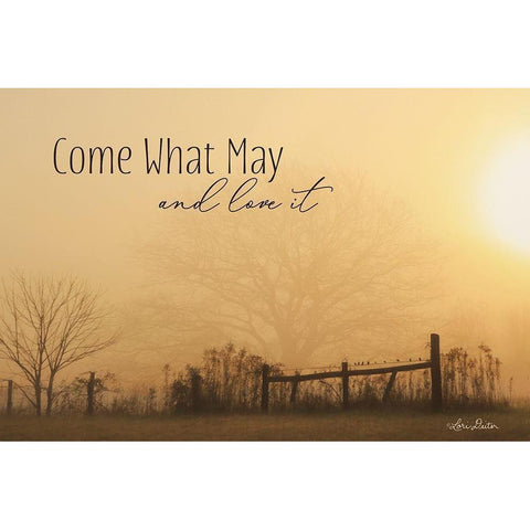 Come What May   White Modern Wood Framed Art Print by Deiter, Lori