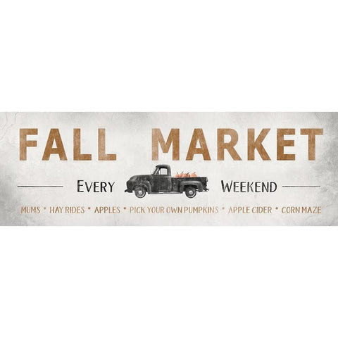 Fall Market   White Modern Wood Framed Art Print by Deiter, Lori