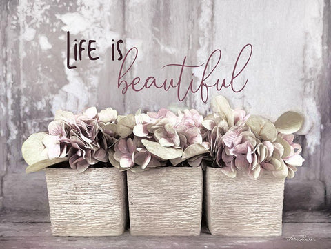 Life is Beautiful Black Ornate Wood Framed Art Print with Double Matting by Deiter, Lori