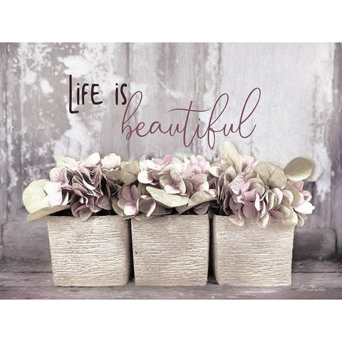 Life is Beautiful Gold Ornate Wood Framed Art Print with Double Matting by Deiter, Lori