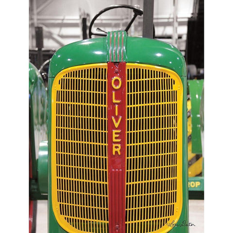 Oliver Tractor White Modern Wood Framed Art Print by Deiter, Lori