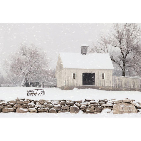 Virginia Snow Storm White Modern Wood Framed Art Print by Deiter, Lori