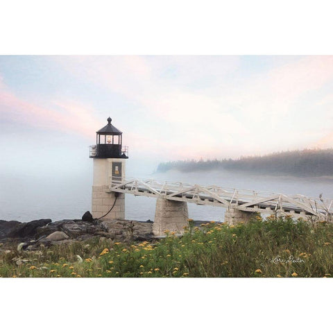 Marshall Point Lighthouse Gold Ornate Wood Framed Art Print with Double Matting by Deiter, Lori