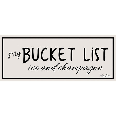 My Bucket List White Modern Wood Framed Art Print by Deiter, Lori