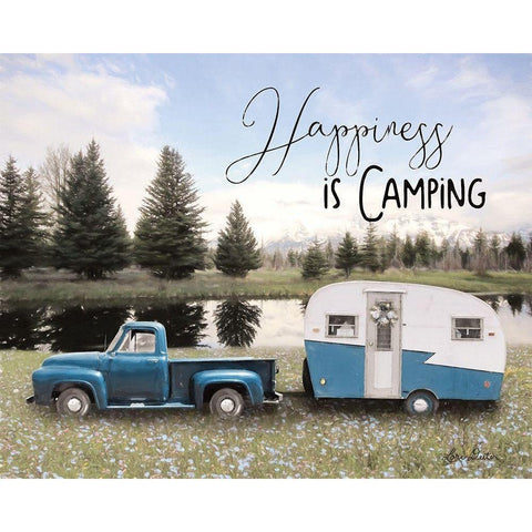 Spring Camping II   White Modern Wood Framed Art Print by Deiter, Lori