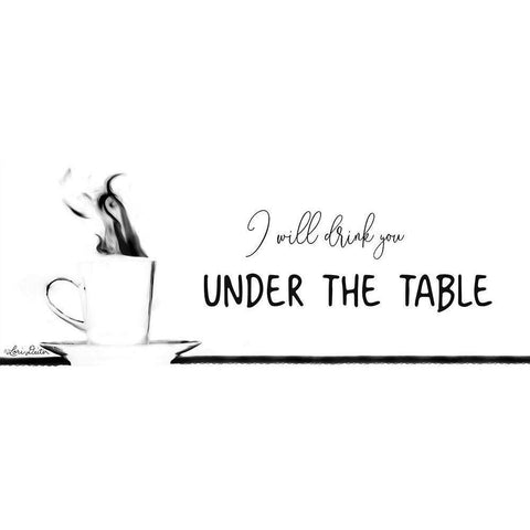 Under the Table Black Modern Wood Framed Art Print with Double Matting by Deiter, Lori