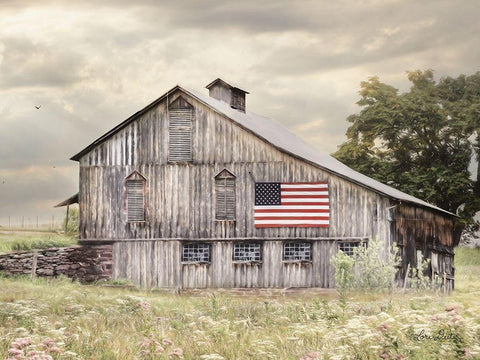 Rural Virginia Barn Black Ornate Wood Framed Art Print with Double Matting by Deiter, Lori