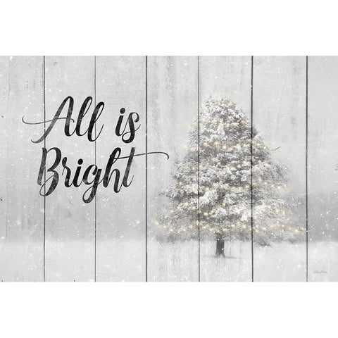 All is Bright           Black Modern Wood Framed Art Print with Double Matting by Deiter, Lori