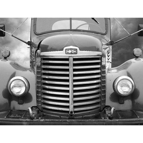 International Truck Gold Ornate Wood Framed Art Print with Double Matting by Deiter, Lori