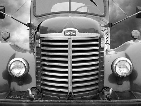 International Truck White Modern Wood Framed Art Print with Double Matting by Deiter, Lori