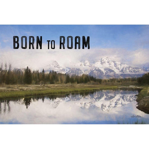 Born to Roam Black Modern Wood Framed Art Print with Double Matting by Deiter, Lori