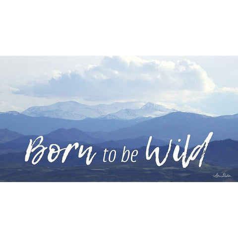 Born to be Wild Black Modern Wood Framed Art Print with Double Matting by Deiter, Lori