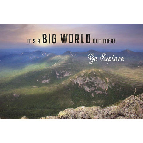 Its a Big World Out There Black Modern Wood Framed Art Print with Double Matting by Deiter, Lori