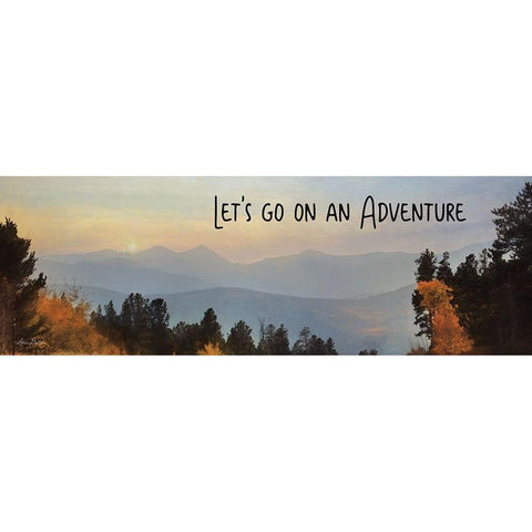 Lets Go on an Adventure Gold Ornate Wood Framed Art Print with Double Matting by Deiter, Lori