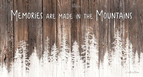 Mountain Memories White Modern Wood Framed Art Print with Double Matting by Deiter, Lori