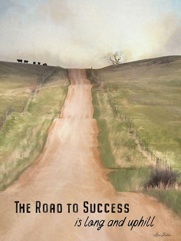 Road to Success Black Ornate Wood Framed Art Print with Double Matting by Deiter, Lori