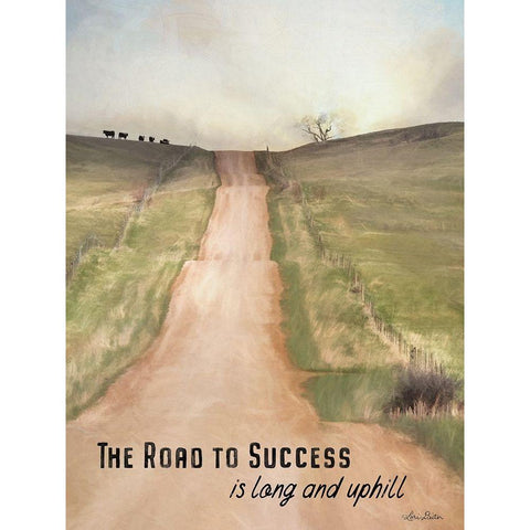 Road to Success Gold Ornate Wood Framed Art Print with Double Matting by Deiter, Lori