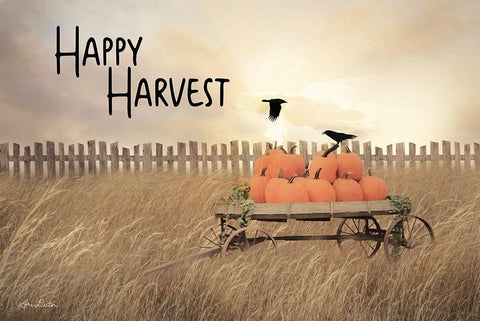 Happy Harvest       White Modern Wood Framed Art Print with Double Matting by Deiter, Lori