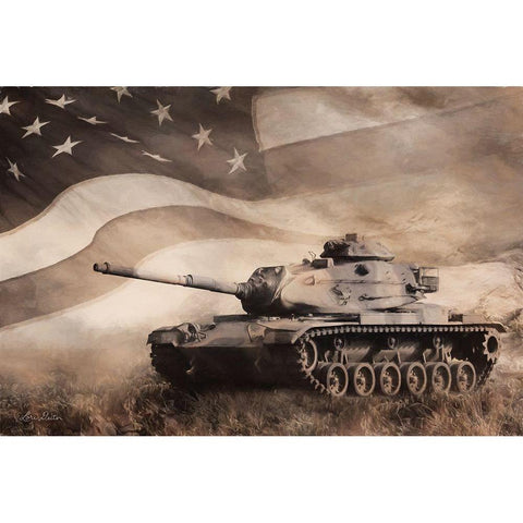 The Liberator Tank Gold Ornate Wood Framed Art Print with Double Matting by Deiter, Lori