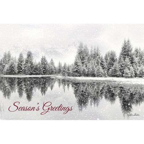 Schwabachers Seasons Greetings       Black Modern Wood Framed Art Print with Double Matting by Deiter, Lori