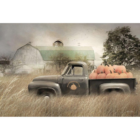 Happy Harvest Truck Gold Ornate Wood Framed Art Print with Double Matting by Deiter, Lori