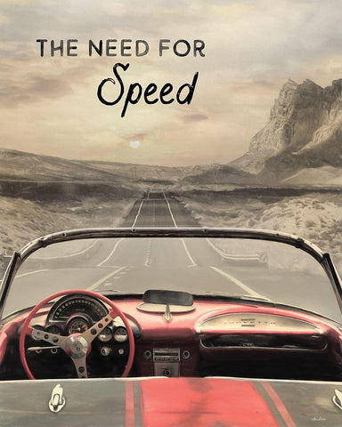 The Need for Speed Black Ornate Wood Framed Art Print with Double Matting by Deiter, Lori