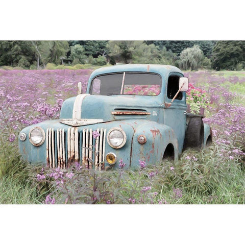 Truckload of Happiness Black Modern Wood Framed Art Print with Double Matting by Deiter, Lori