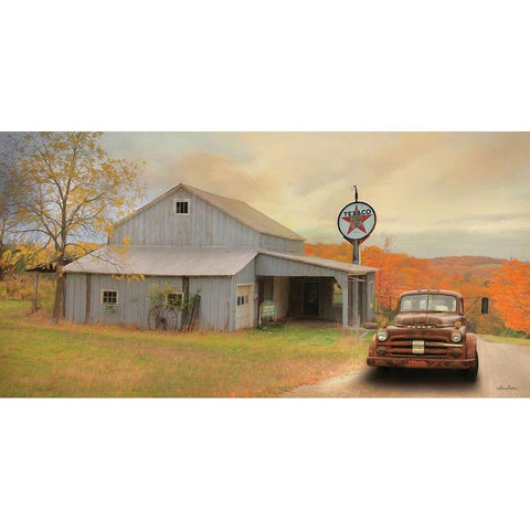 The Old Station White Modern Wood Framed Art Print by Deiter, Lori