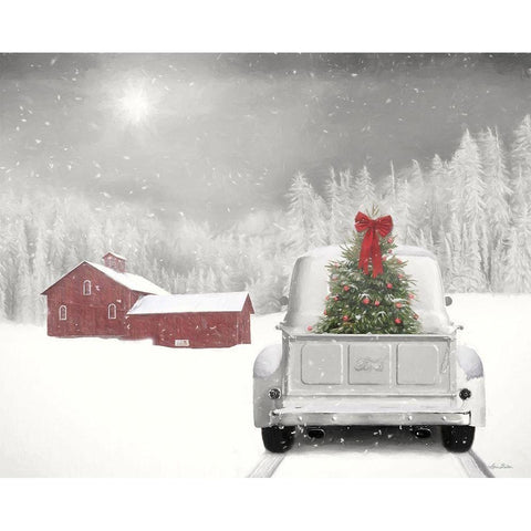 You Can Plan on Me White Truck White Modern Wood Framed Art Print by Deiter, Lori