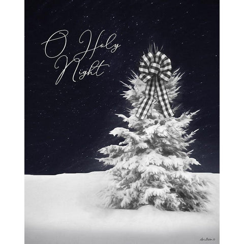 O Holy Night White Modern Wood Framed Art Print by Deiter, Lori