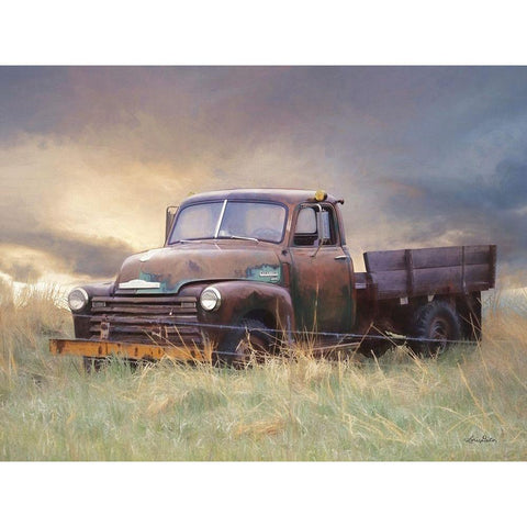 Rusty Chevy Gold Ornate Wood Framed Art Print with Double Matting by Deiter, Lori