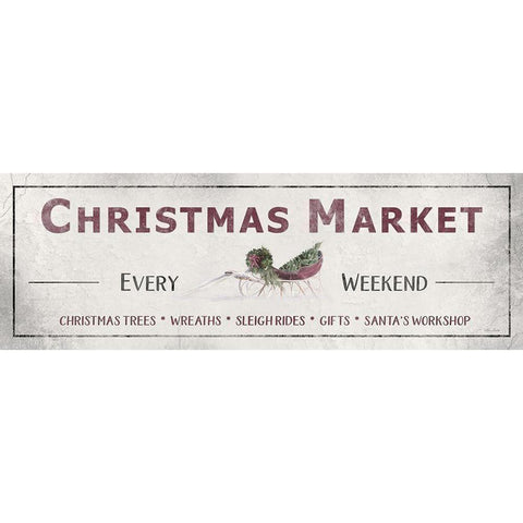 Christmas Market White Modern Wood Framed Art Print by Deiter, Lori