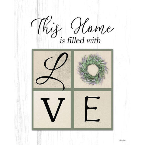 This Home is Filled with Love White Modern Wood Framed Art Print by Deiter, Lori