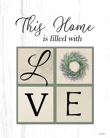 This Home is Filled with Love Black Ornate Wood Framed Art Print with Double Matting by Deiter, Lori