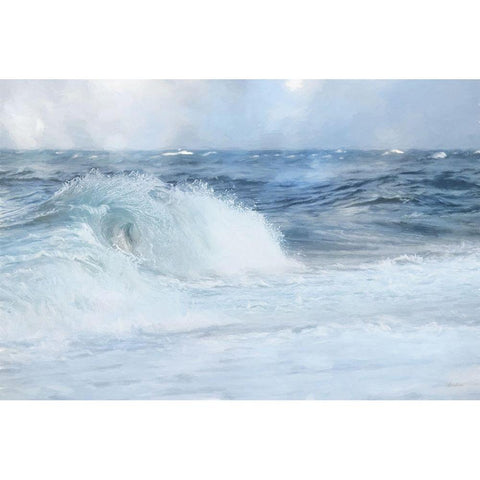 Curly Wave White Modern Wood Framed Art Print by Deiter, Lori