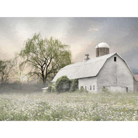 Willow Farm White Modern Wood Framed Art Print by Deiter, Lori