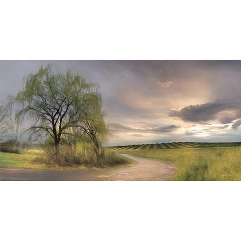 Willow Lane White Modern Wood Framed Art Print by Deiter, Lori