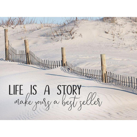 Life is a Story White Modern Wood Framed Art Print by Deiter, Lori