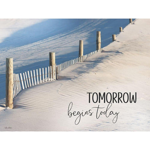 Tomorrow Begins Today Black Modern Wood Framed Art Print with Double Matting by Deiter, Lori