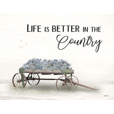 Life is Better in the Country Black Modern Wood Framed Art Print with Double Matting by Deiter, Lori